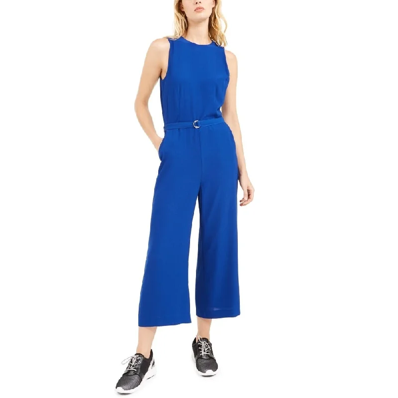 Michael Kors Women's Belted Jumpsuit Regular & Petite Blue Size 0