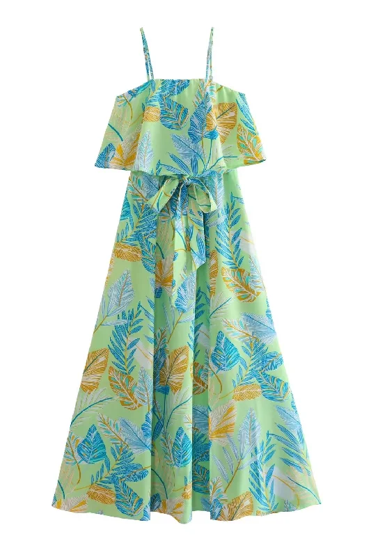 'Willow' Sleeveless Printed Beach Dress